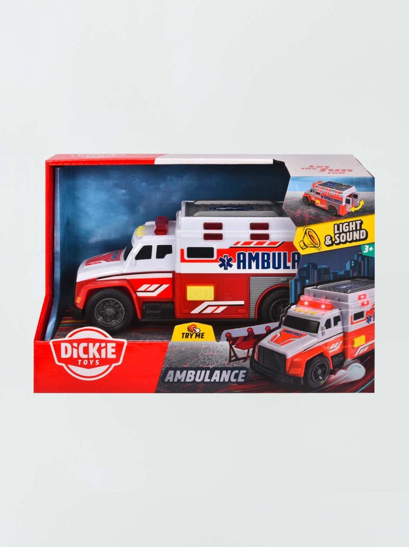 Ambulancia Dickie Toys con sonido y luz rojo/blanco - Kiabi