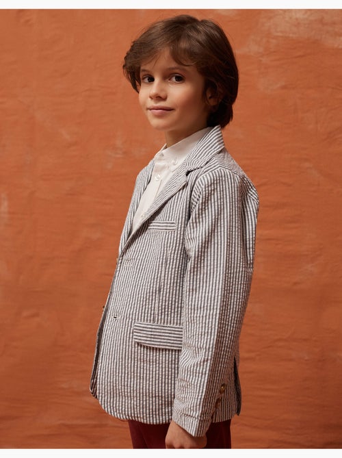 Americana a rayas con bolsillos con solapa - Kiabi