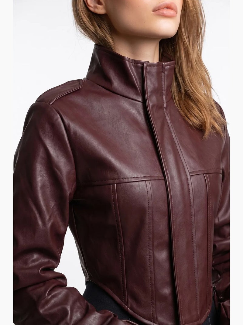 Americana de mujer mixray Rojo burdeos - Kiabi