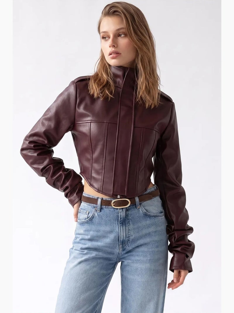 Americana de mujer mixray Rojo burdeos - Kiabi