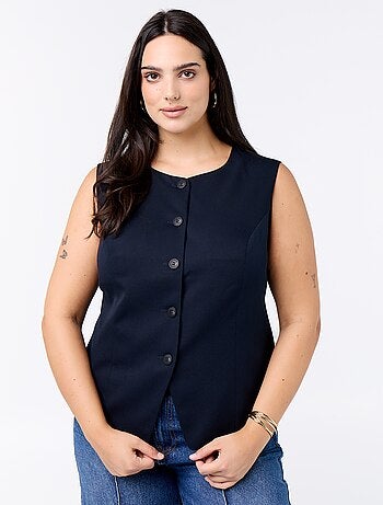 Americana de traje sin mangas lisa