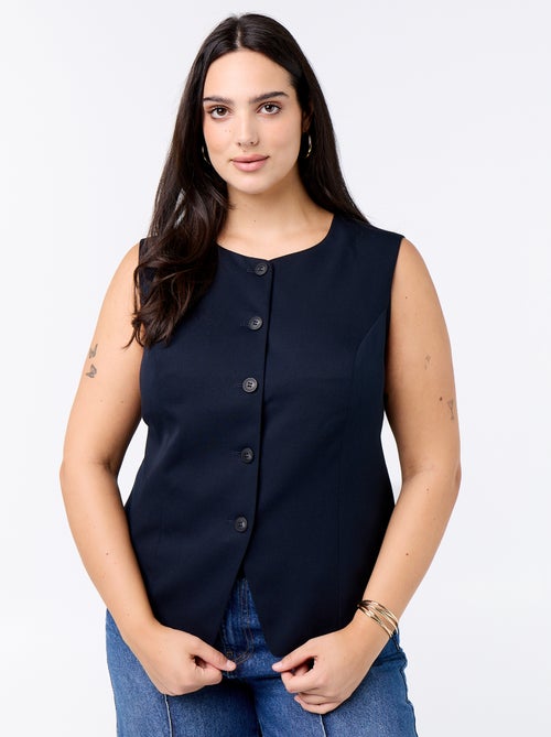 Americana de traje sin mangas lisa - Kiabi