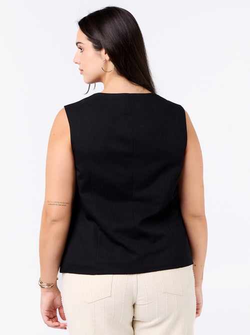 Americana de traje sin mangas lisa - Kiabi