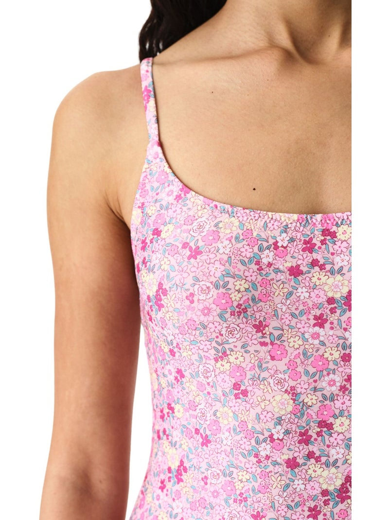 Amira bañador con estampado de flores pequeñas penti Rosa/Blanco/Verde - Kiabi