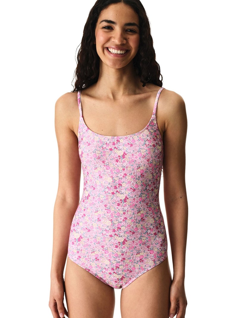 Amira bañador con estampado de flores pequeñas penti Rosa/Blanco/Verde - Kiabi