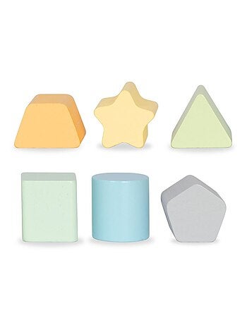 Andador de madera 2 en 1 con cubo educativo – juguete de aprendizaje infantil