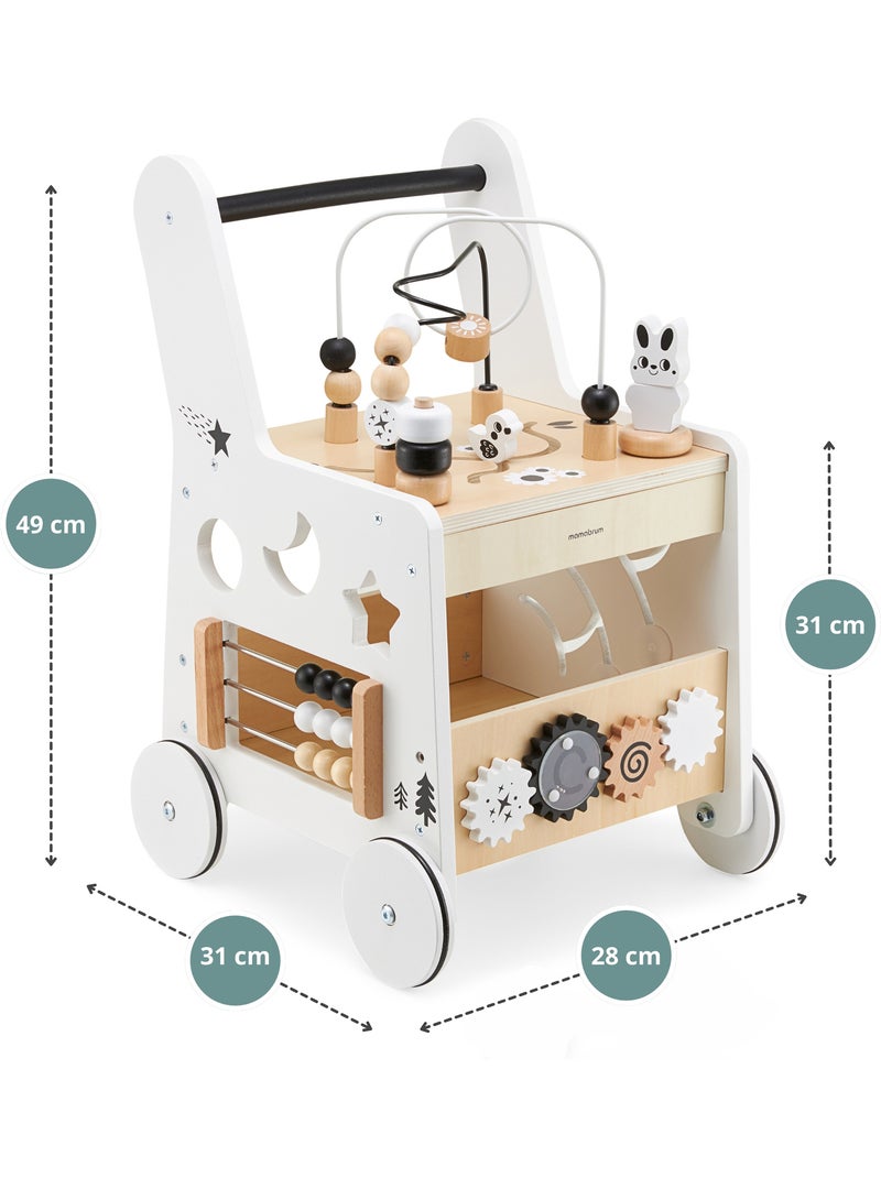Andador de madera 6 en 1 con mesa educativa, juguete evolutivo para primeros pasos bebé N/D - Kiabi