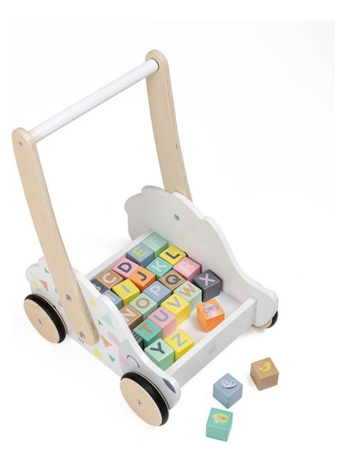Andador de madera con cubos de juego - Kiabi Andador de madera con cubos de juego - Kiabi