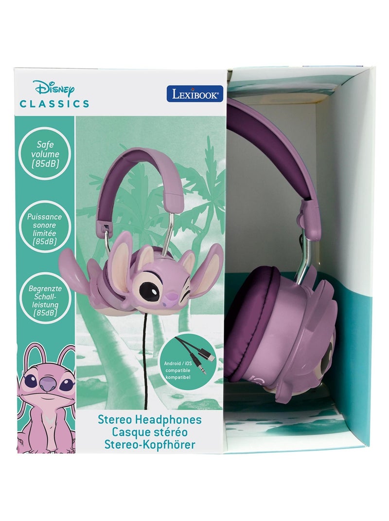 Angel de Disney Stitch Auriculares plegables con cable y limitación segura del volumen Rosa - Kiabi