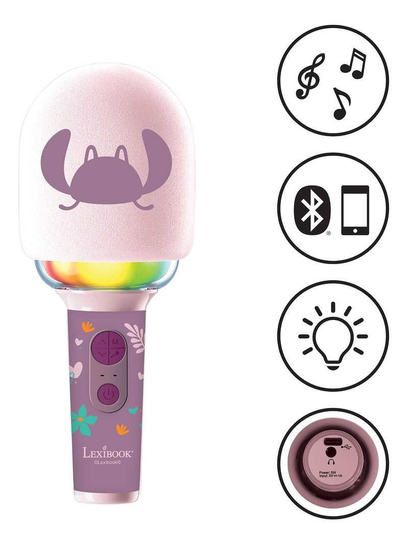 Angel Karaoke micr?fono Micr?fono con efectos de luz y sonido Rosa - Kiabi
