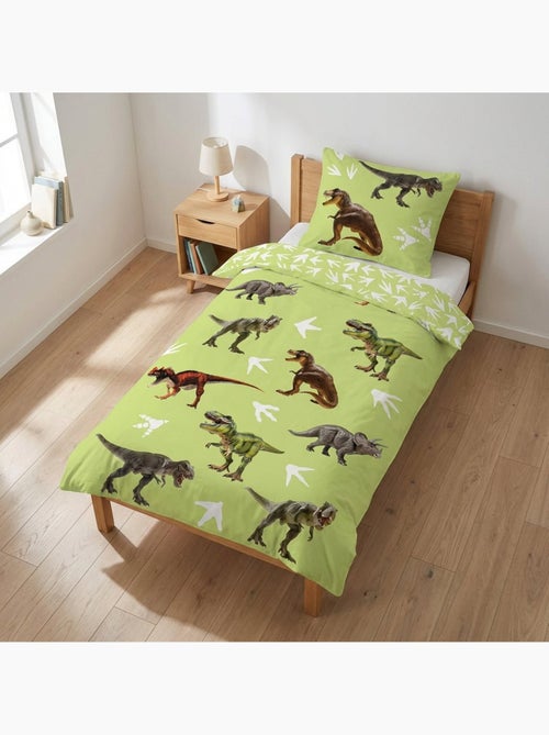 Animal Déco - juego de sabanas bebé algodón reversible dinosaurio - Kiabi