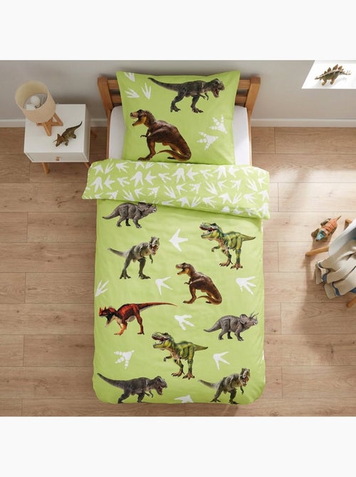 Animal Déco - juego de sabanas bebé algodón reversible dinosaurio - Kiabi