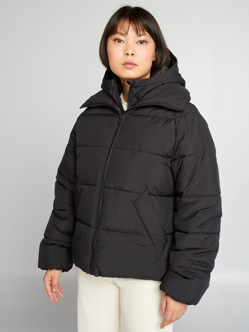Anorak acolchado 2 en 1 negro - Kiabi