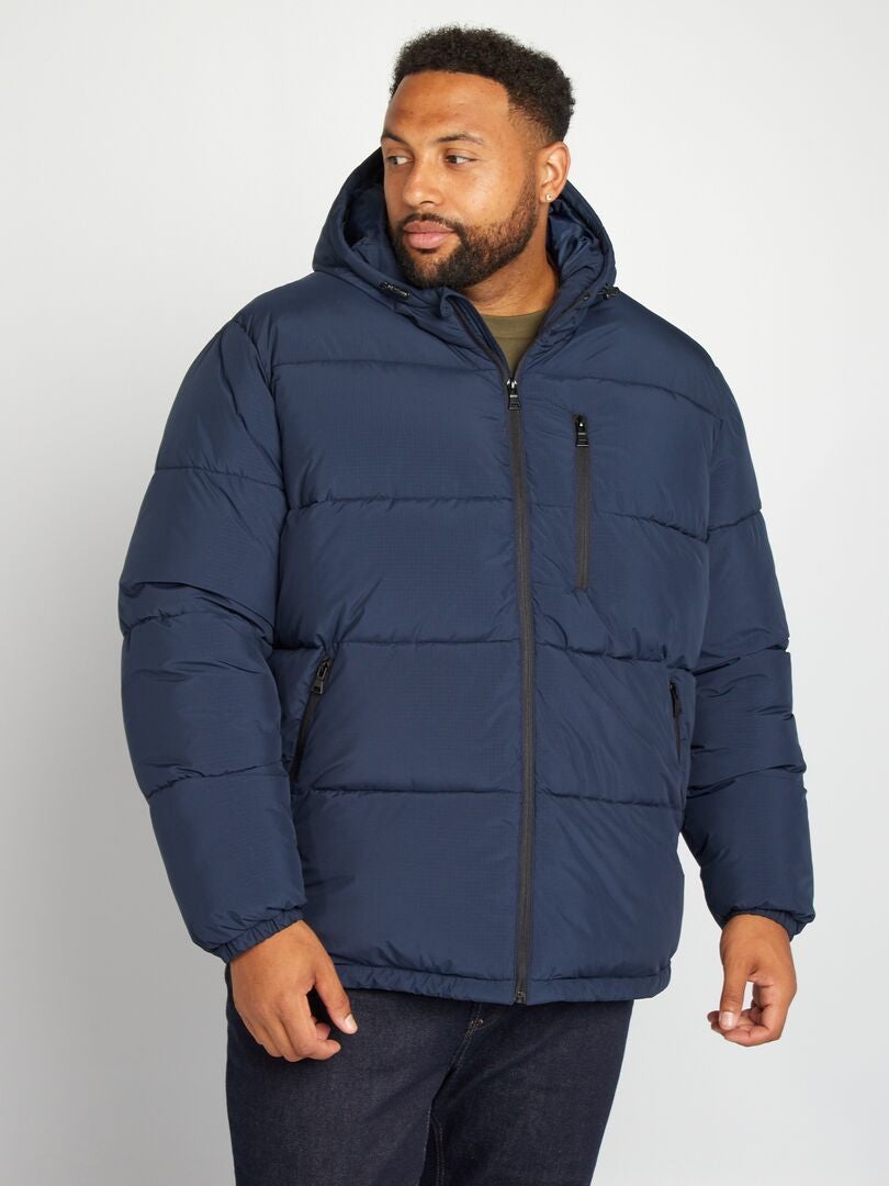 Anorak acolchado ancho e impermeable azul - Kiabi