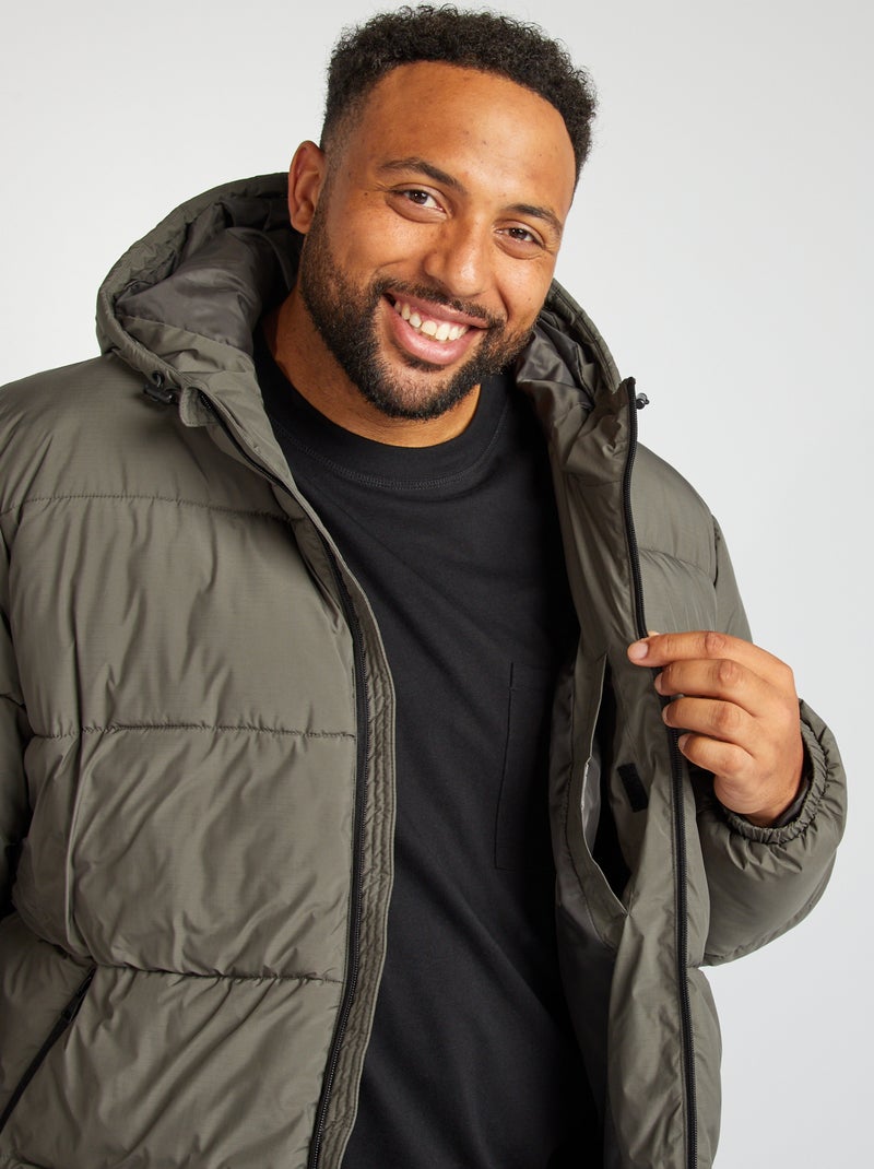 Anorak acolchado ancho e impermeable KAKI - Kiabi