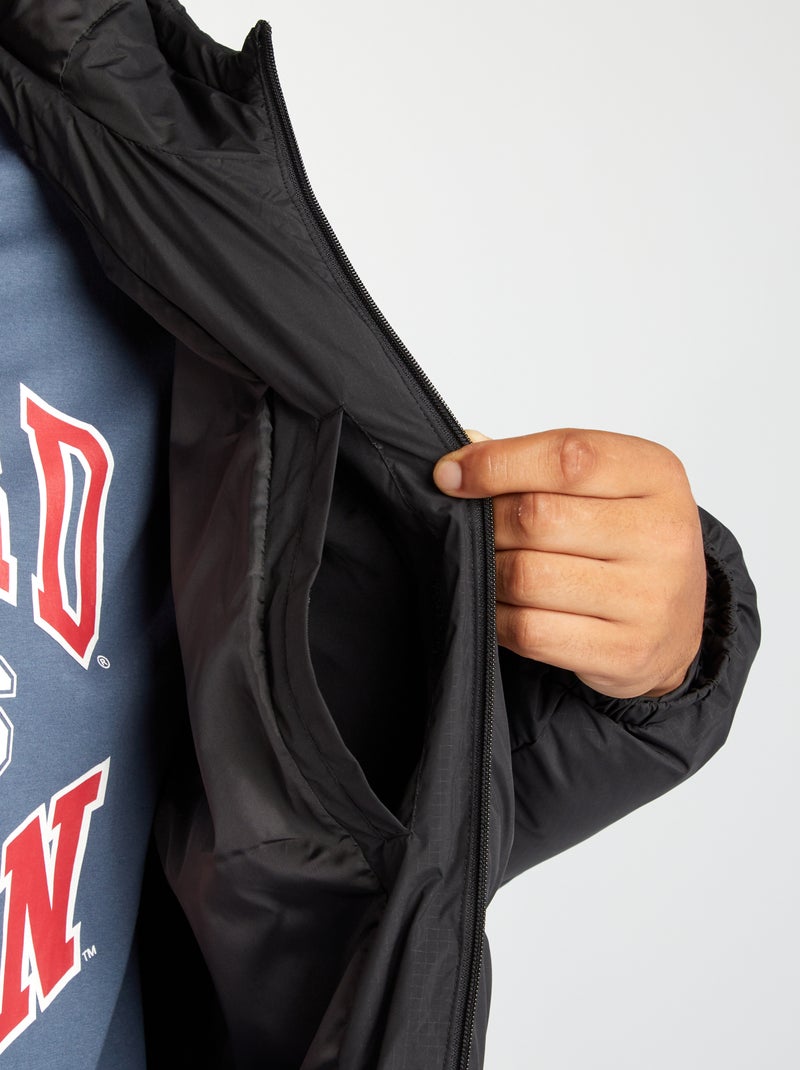 Anorak acolchado ancho e impermeable negro - Kiabi