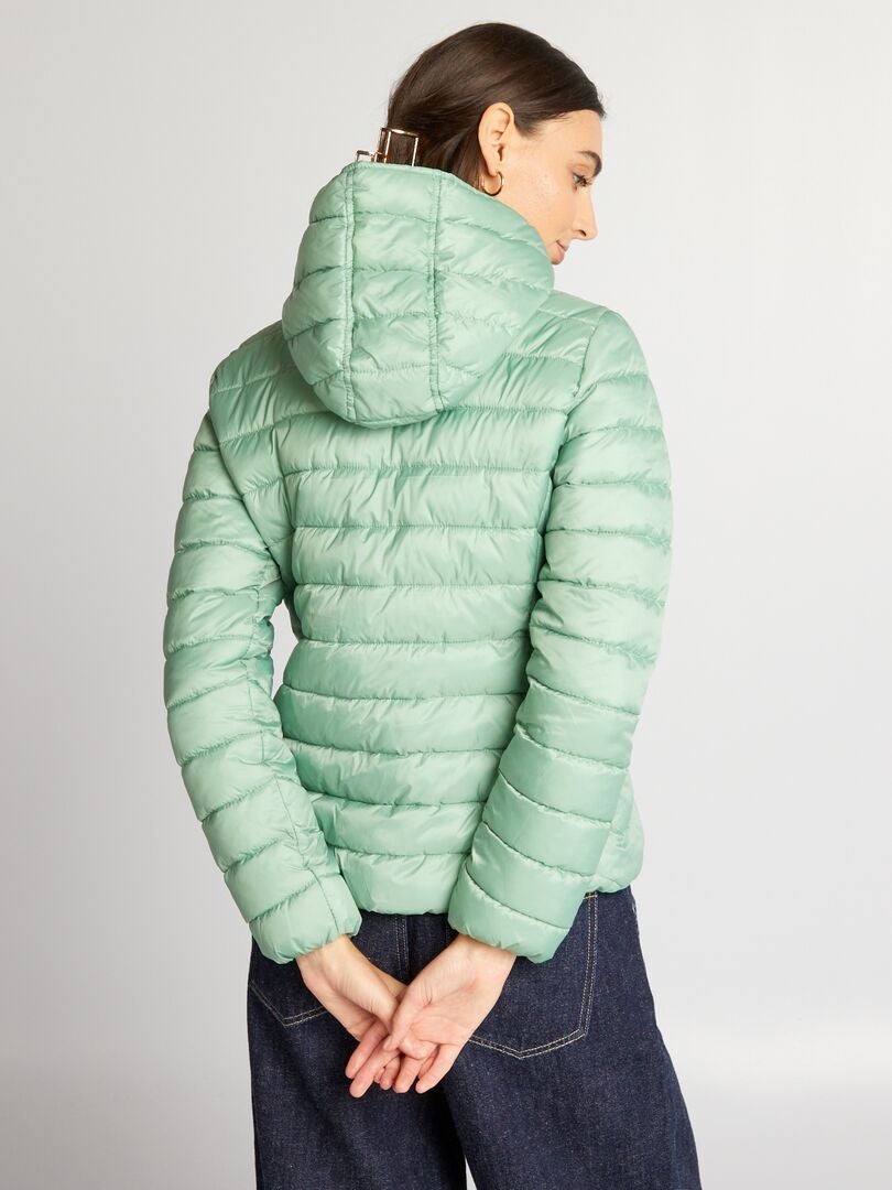 Anorak acolchado con botellas recicladas VERDE - Kiabi