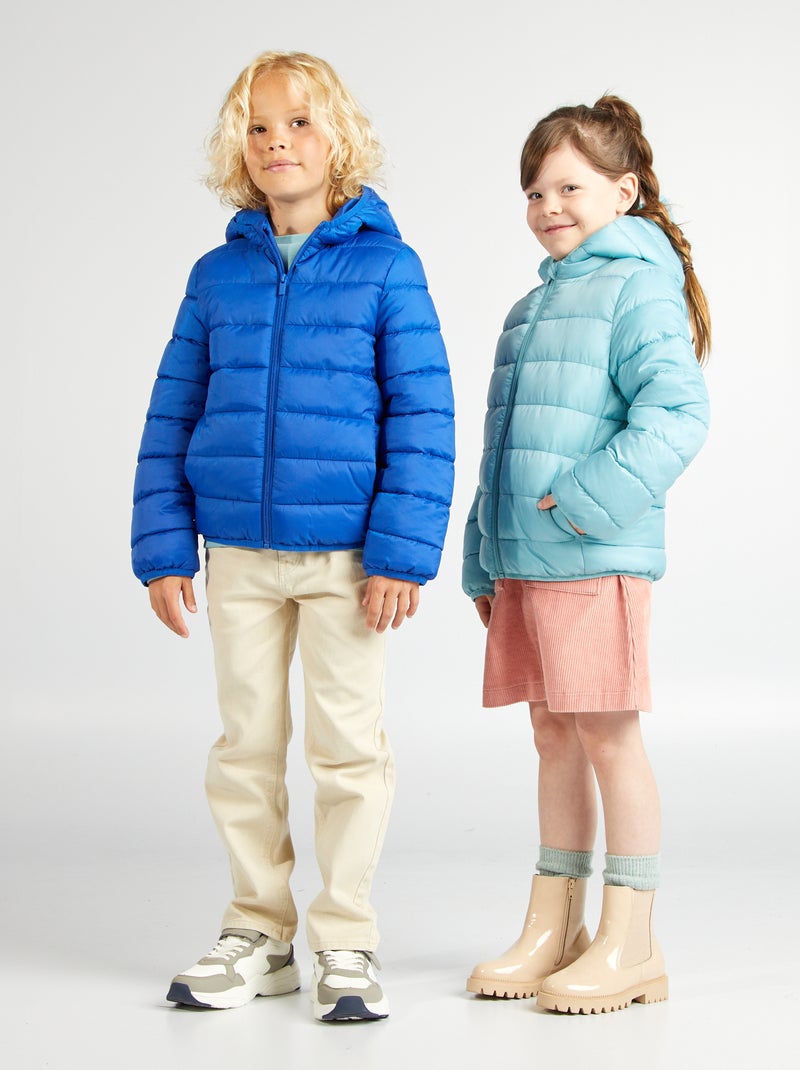 Anorak acolchado con capucha AZUL - Kiabi