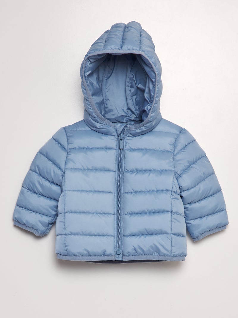 Anorak acolchado con capucha AZUL - Kiabi