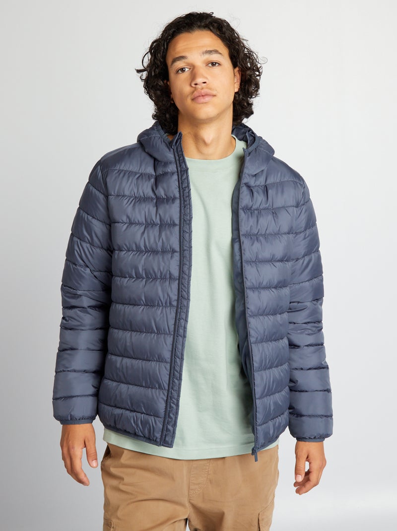 Anorak acolchado con capucha AZUL - Kiabi