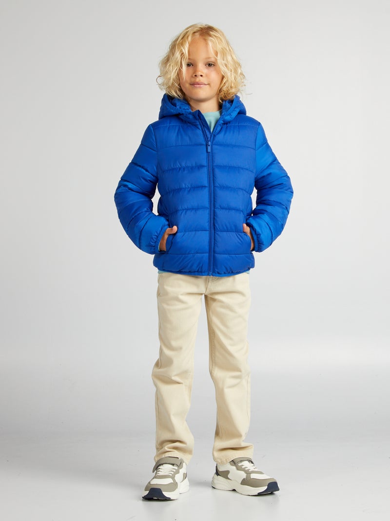 Anorak acolchado con capucha AZUL - Kiabi