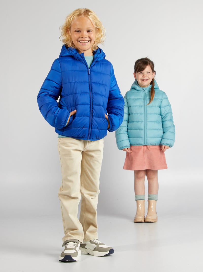 Anorak acolchado con capucha AZUL - Kiabi