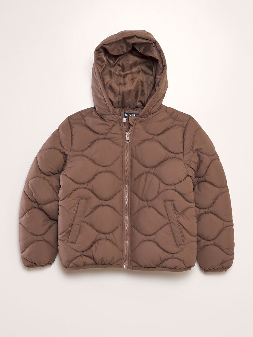 Anorak acolchado con capucha MARRON - Kiabi