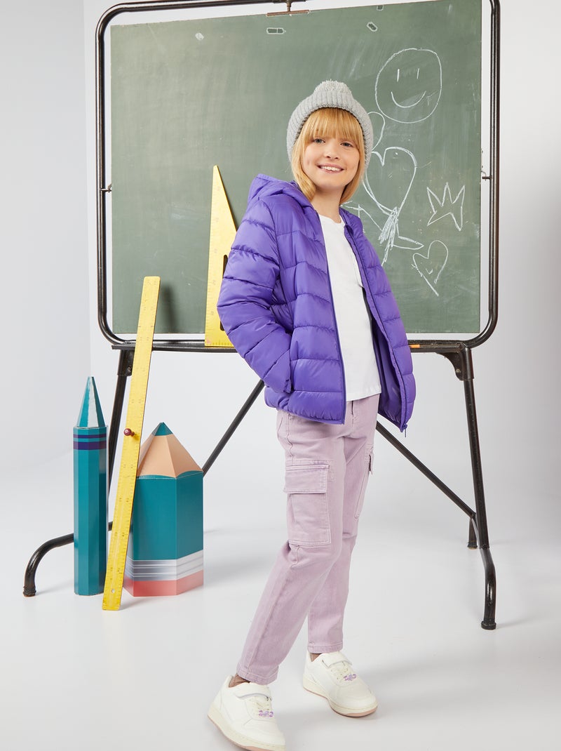 Anorak acolchado con capucha PURPURA - Kiabi