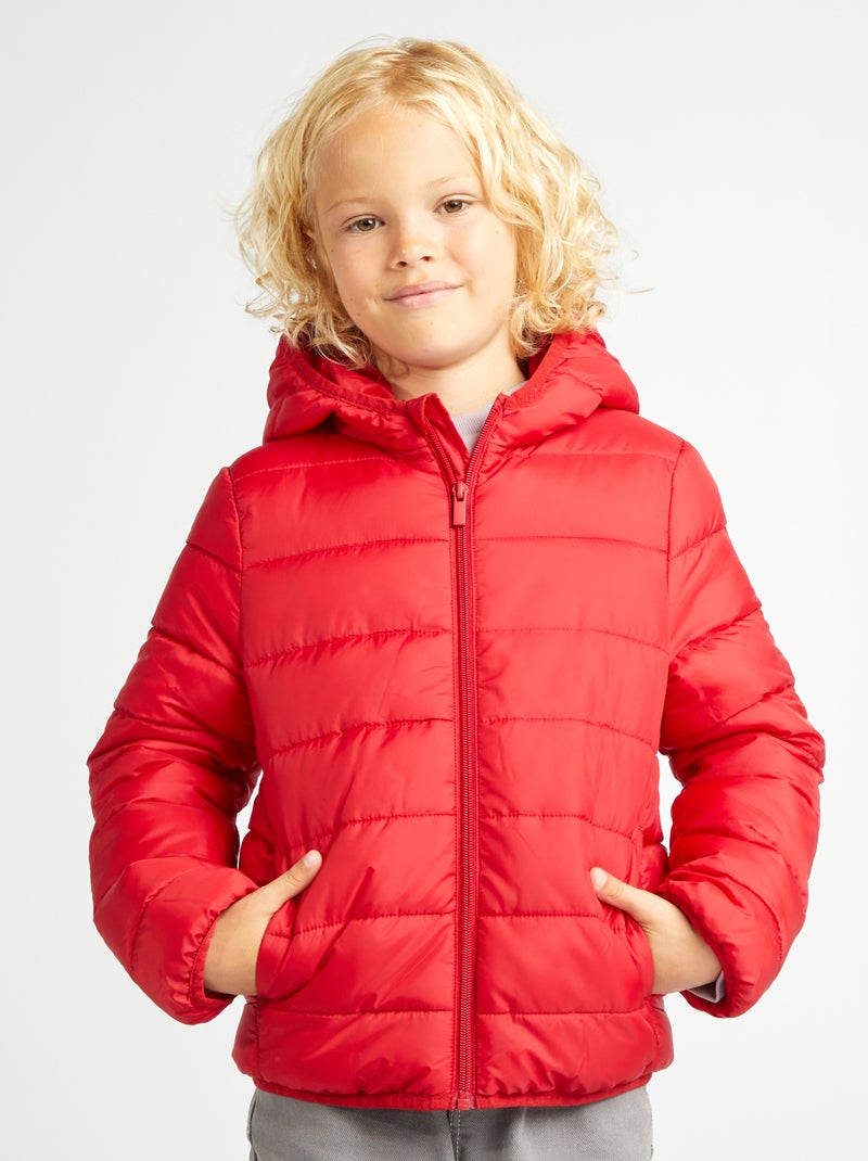 Anorak acolchado con capucha ROJO - Kiabi