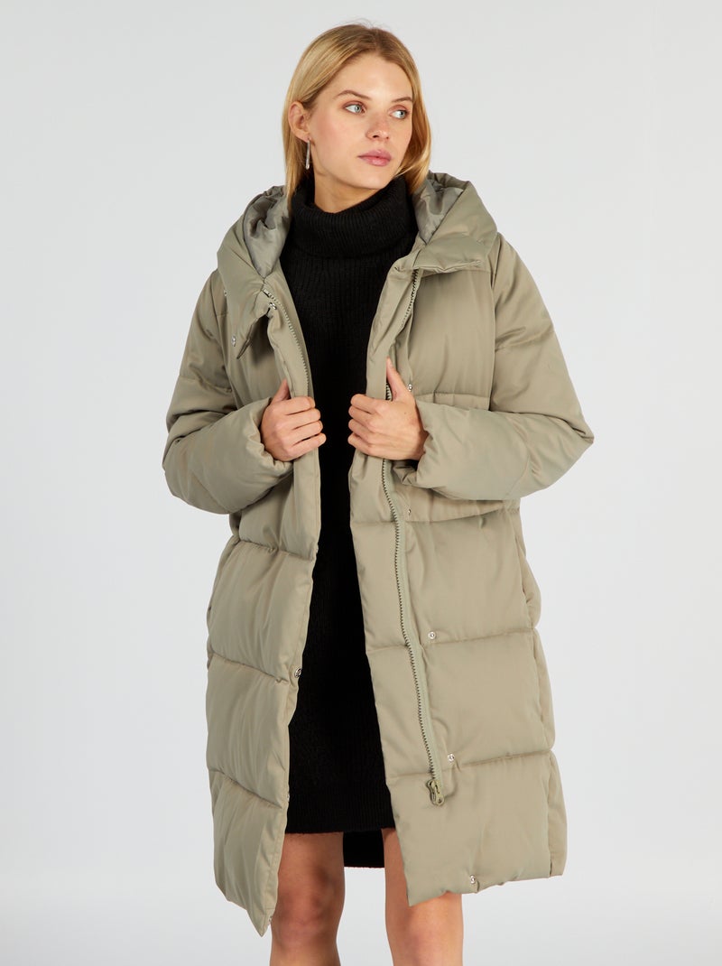 Anorak acolchado con capucha VERDE - Kiabi