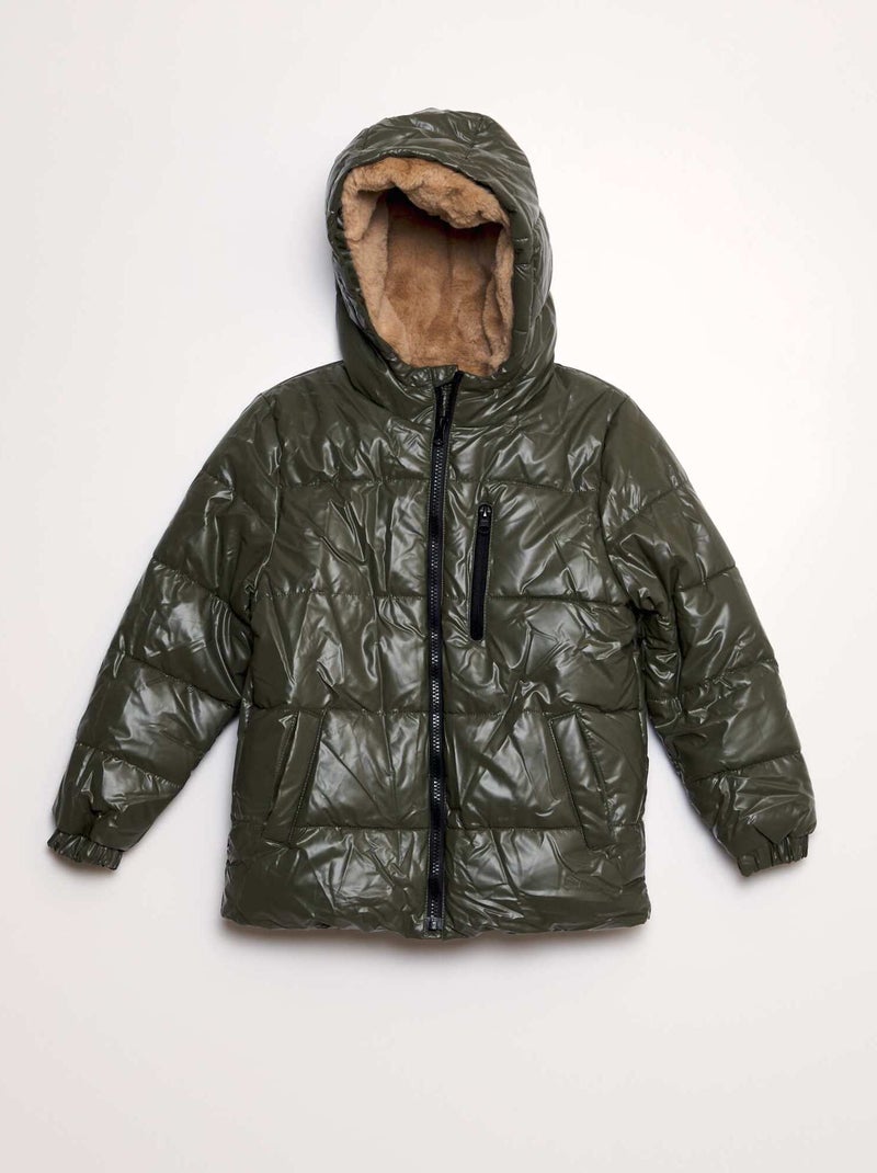 Anorak acolchado con forro polar VERDE - Kiabi