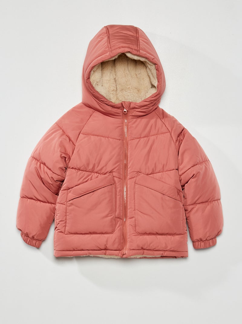 Anorak acolchado con forro ROSA - Kiabi
