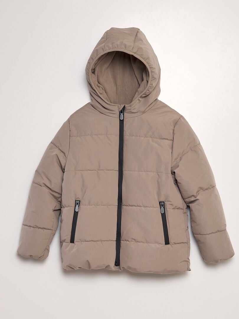 Anorak acolchado con interior de tejido polar BEIGE - Kiabi