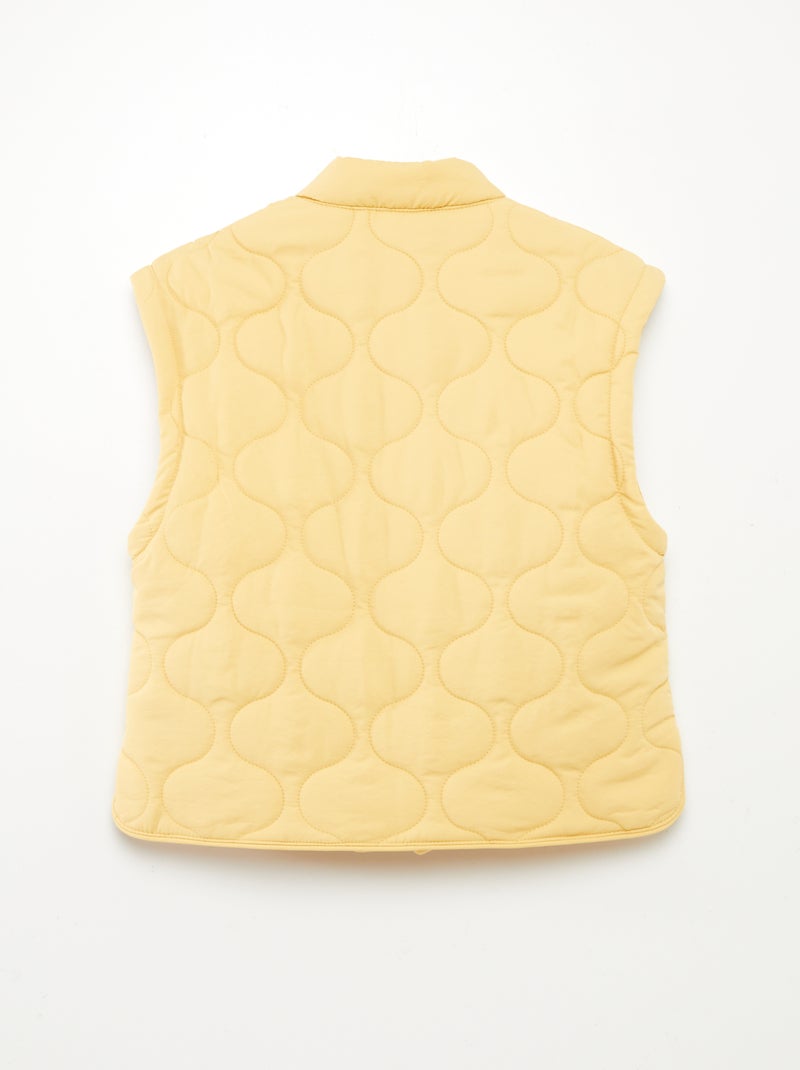 Anorak acolchado con mangas extraíbles amarillo - Kiabi