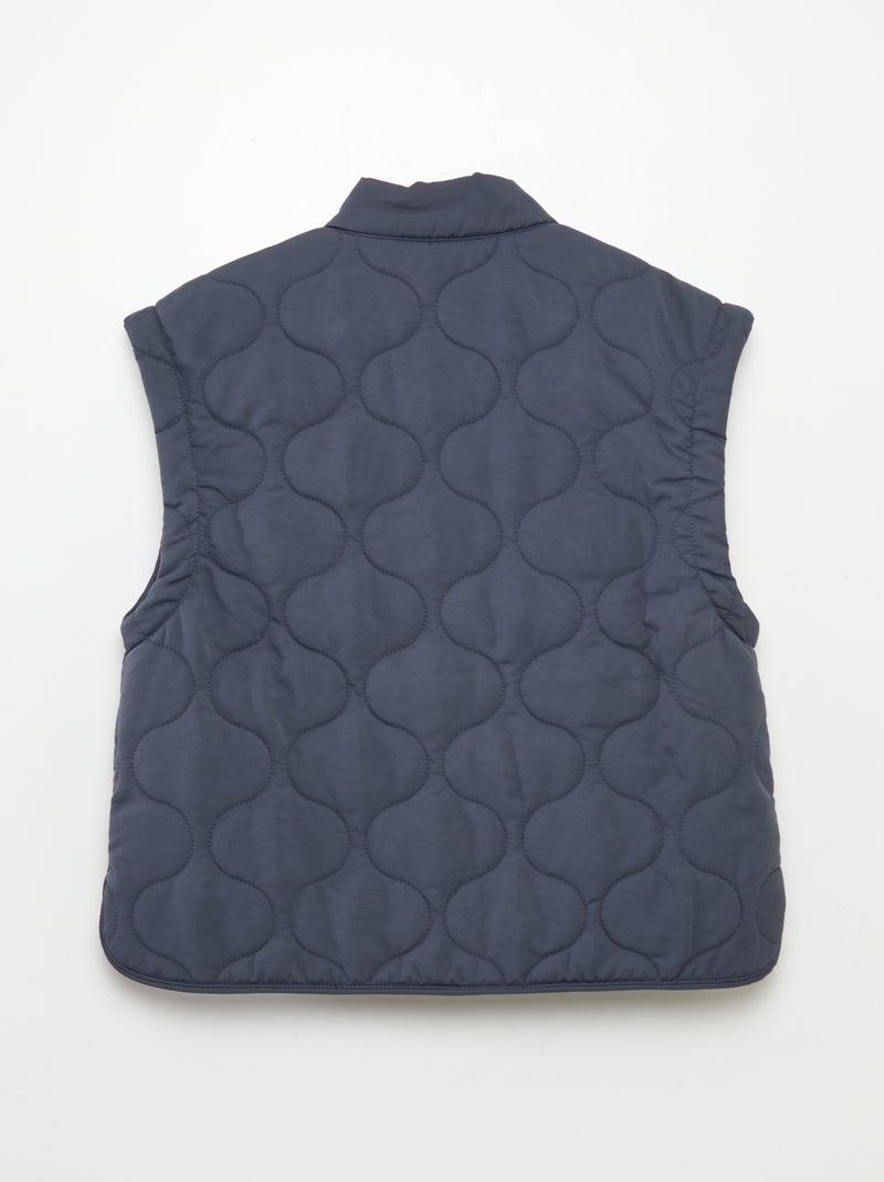 Anorak acolchado con mangas extraíbles AZUL - Kiabi