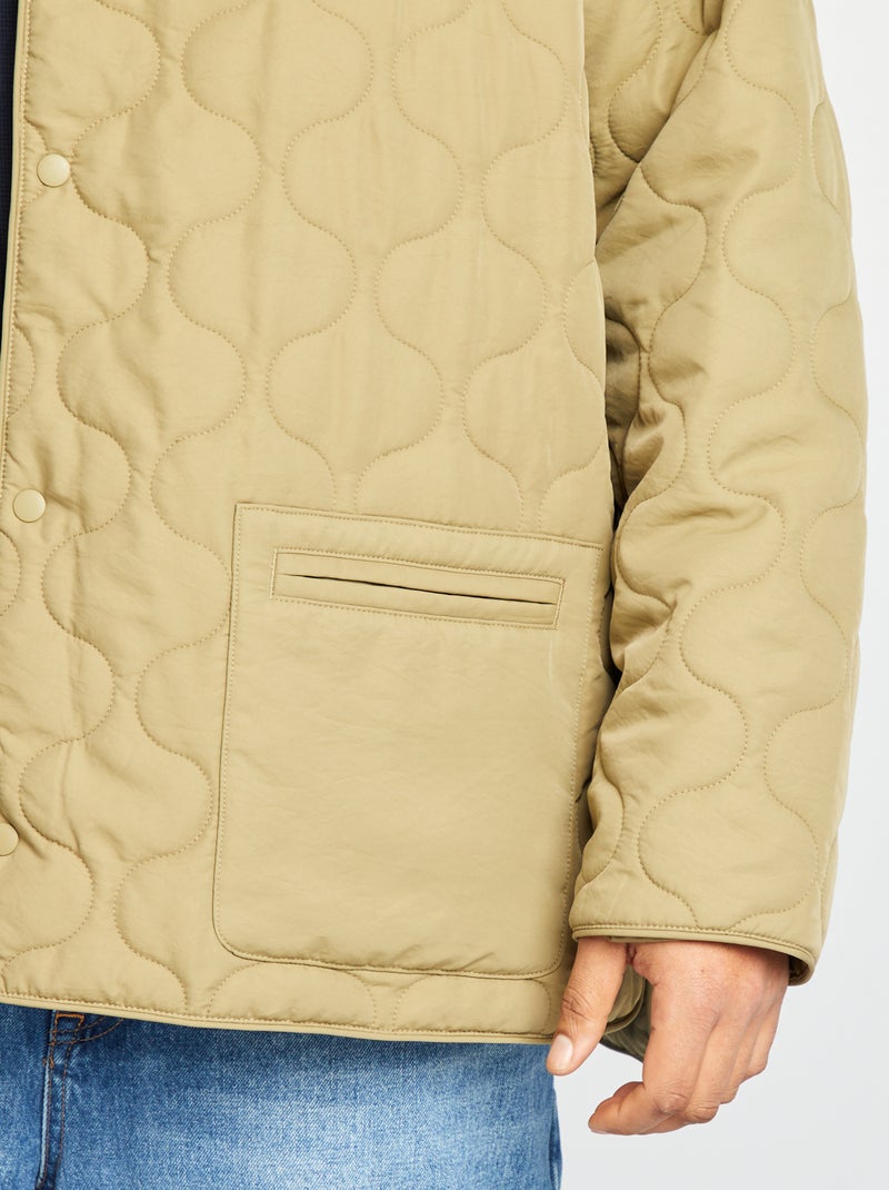 Anorak acolchado con mangas extraíbles KAKI - Kiabi
