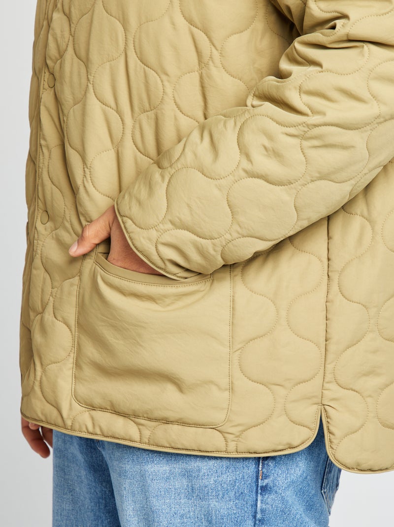 Anorak acolchado con mangas extraíbles KAKI - Kiabi