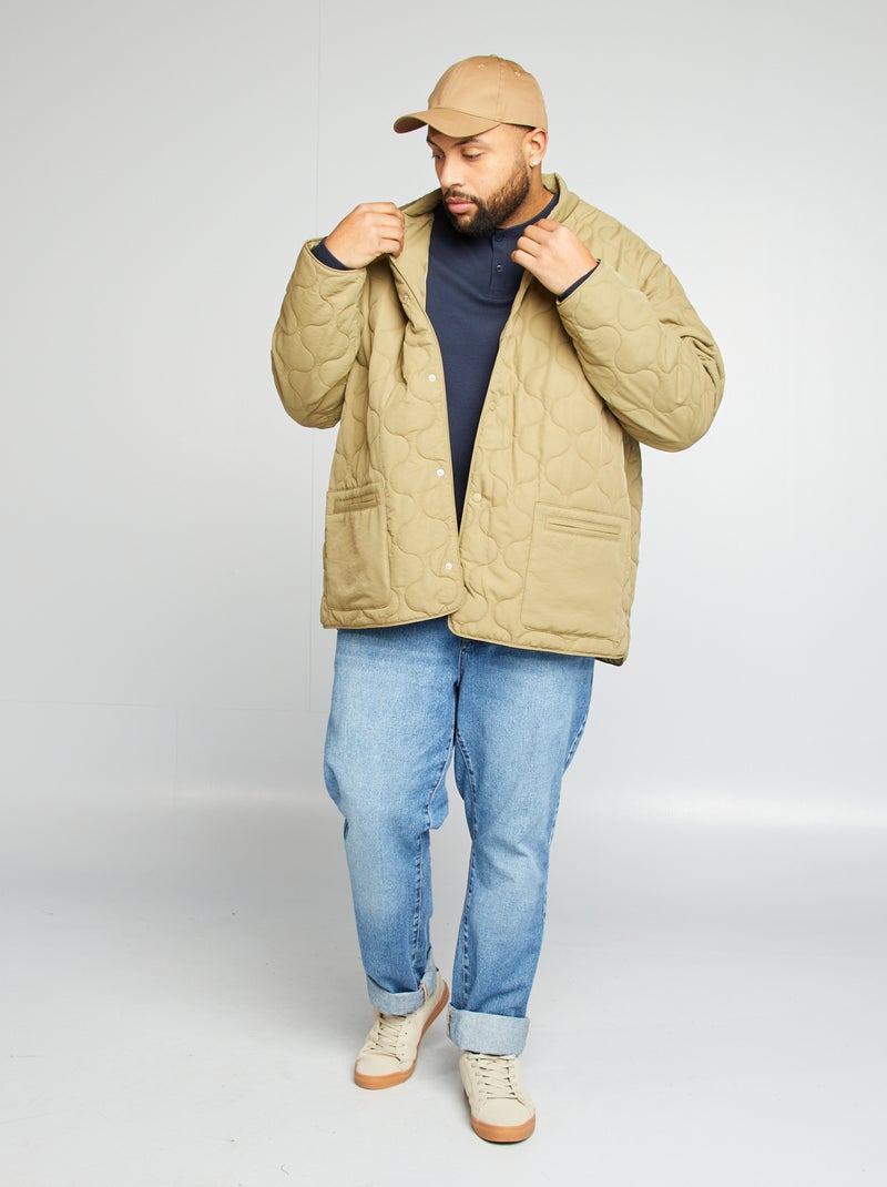 Anorak acolchado con mangas extraíbles KAKI - Kiabi