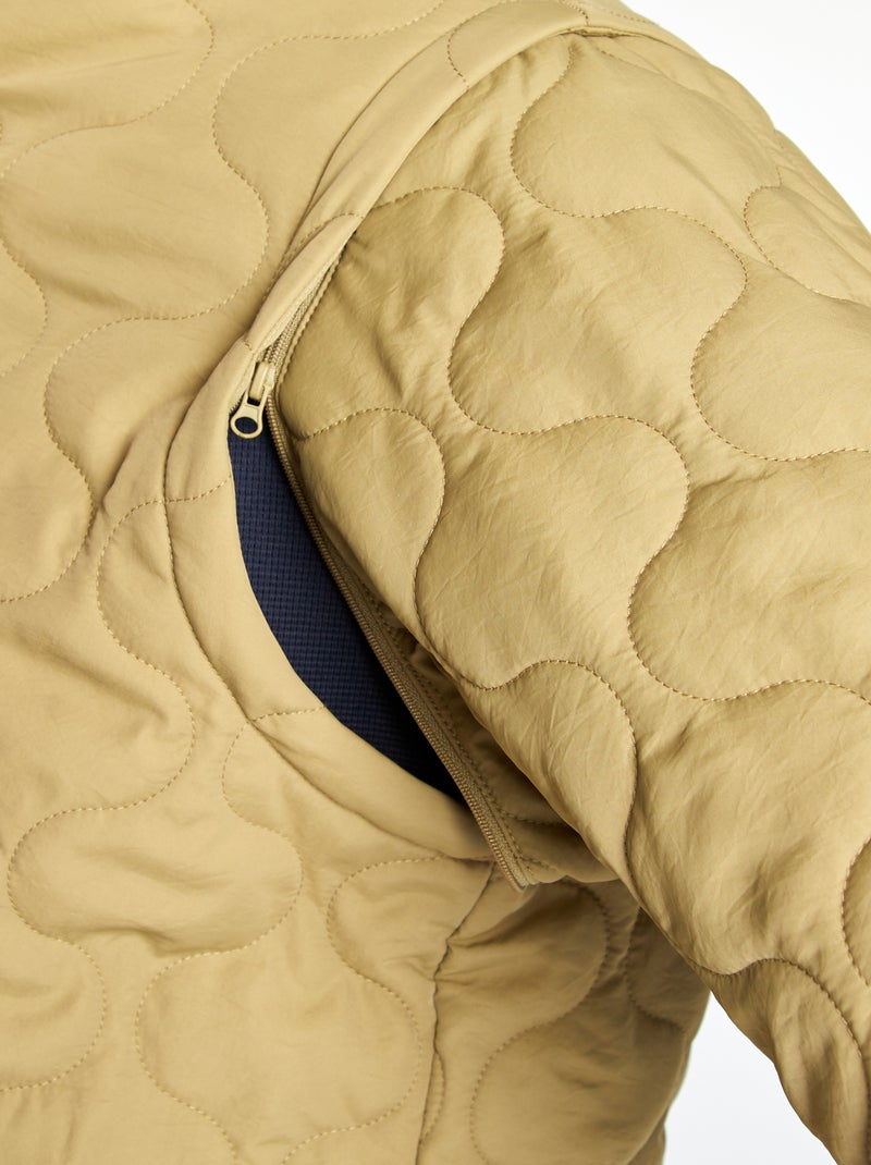 Anorak acolchado con mangas extraíbles KAKI - Kiabi
