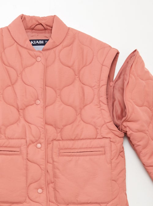 Anorak acolchado con mangas extraíbles - Kiabi