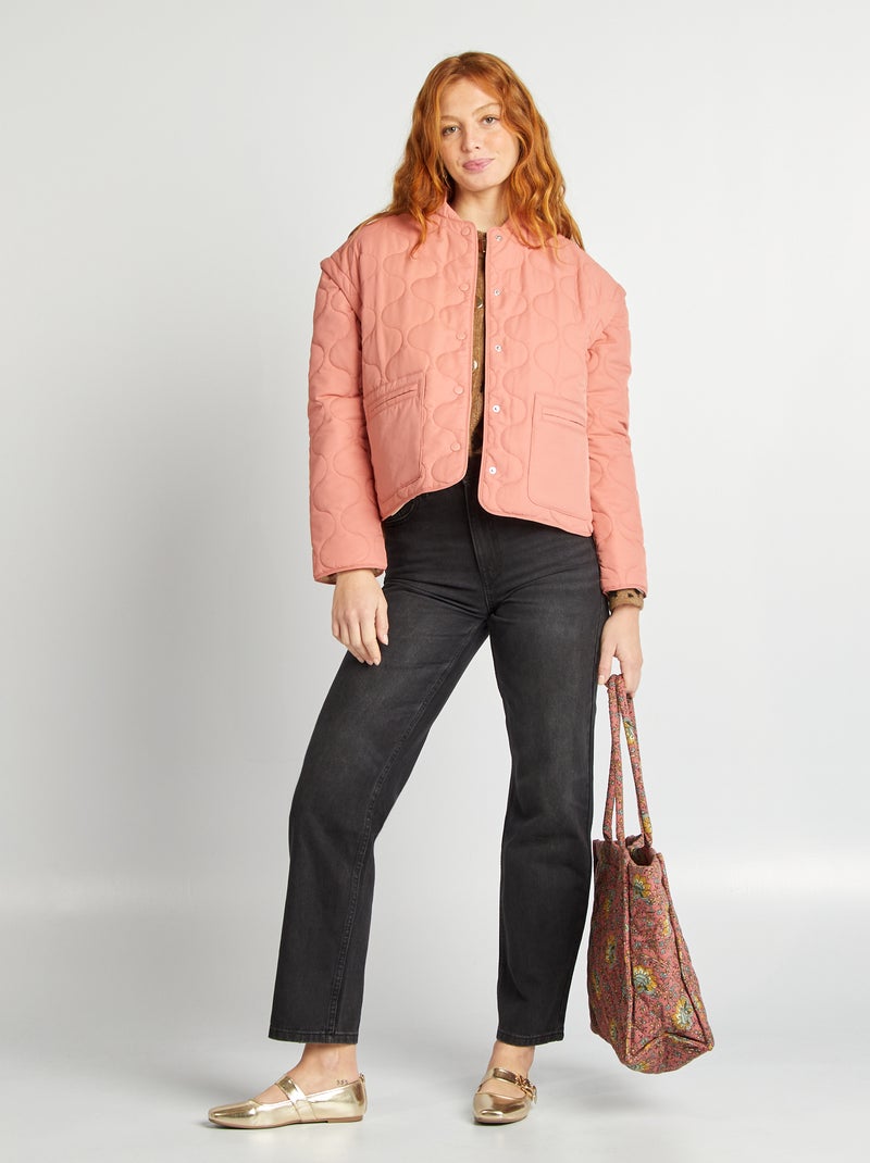 Anorak acolchado con mangas extraíbles ROSA - Kiabi