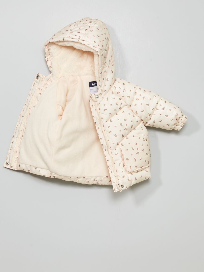 Anorak acolchado con motivo BLANCO - Kiabi