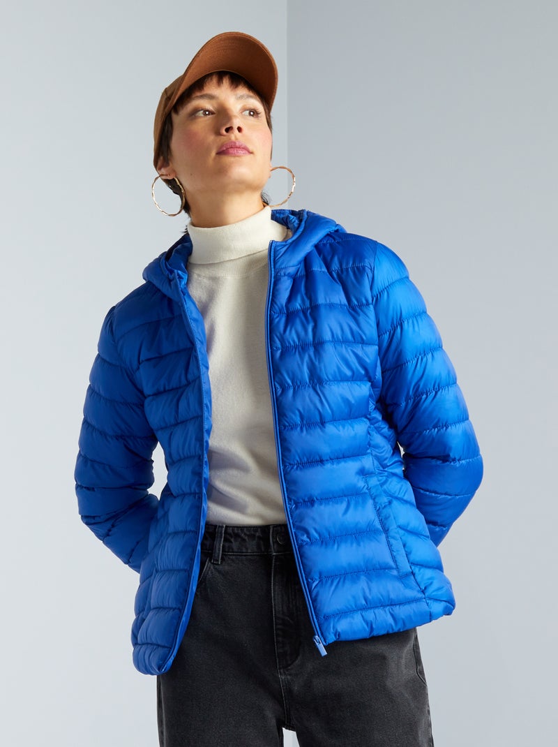 Anorak acolchado de botellas recicladas azul - Kiabi