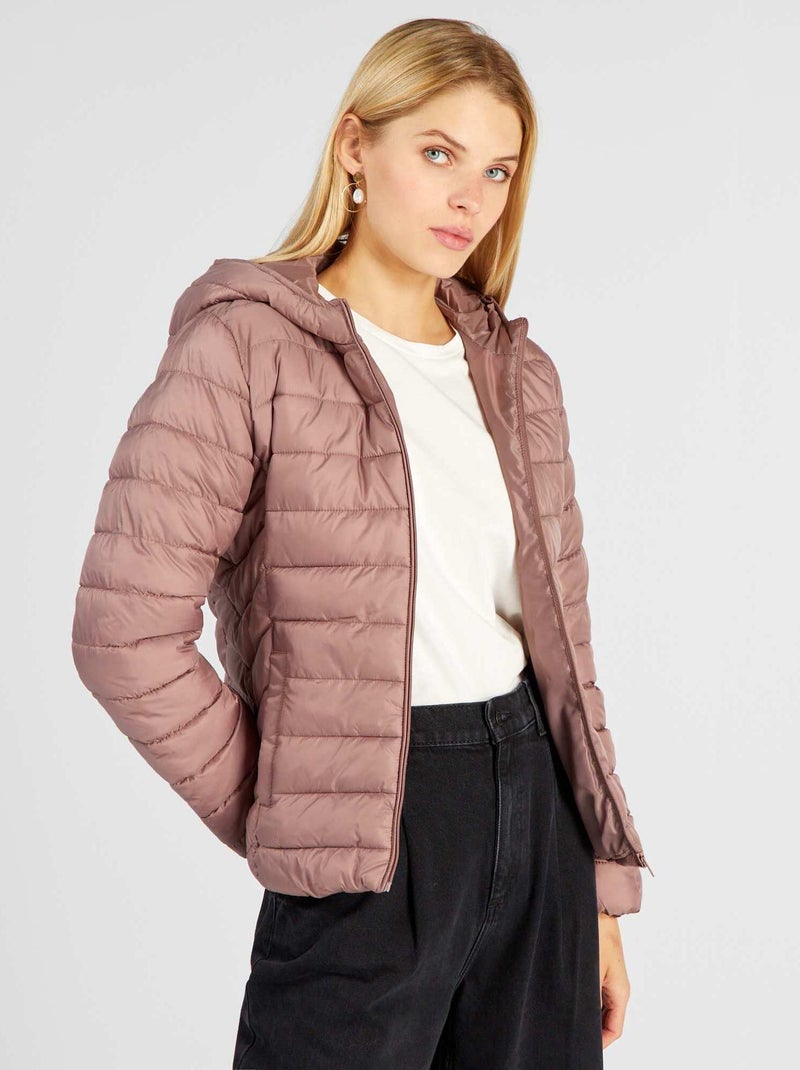 Anorak acolchado de botellas recicladas CREPE MORADO - Kiabi