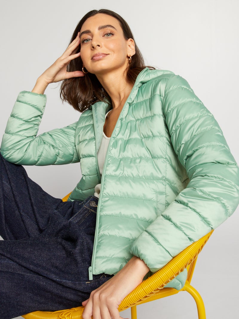 Anorak acolchado de botellas recicladas VERDE - Kiabi