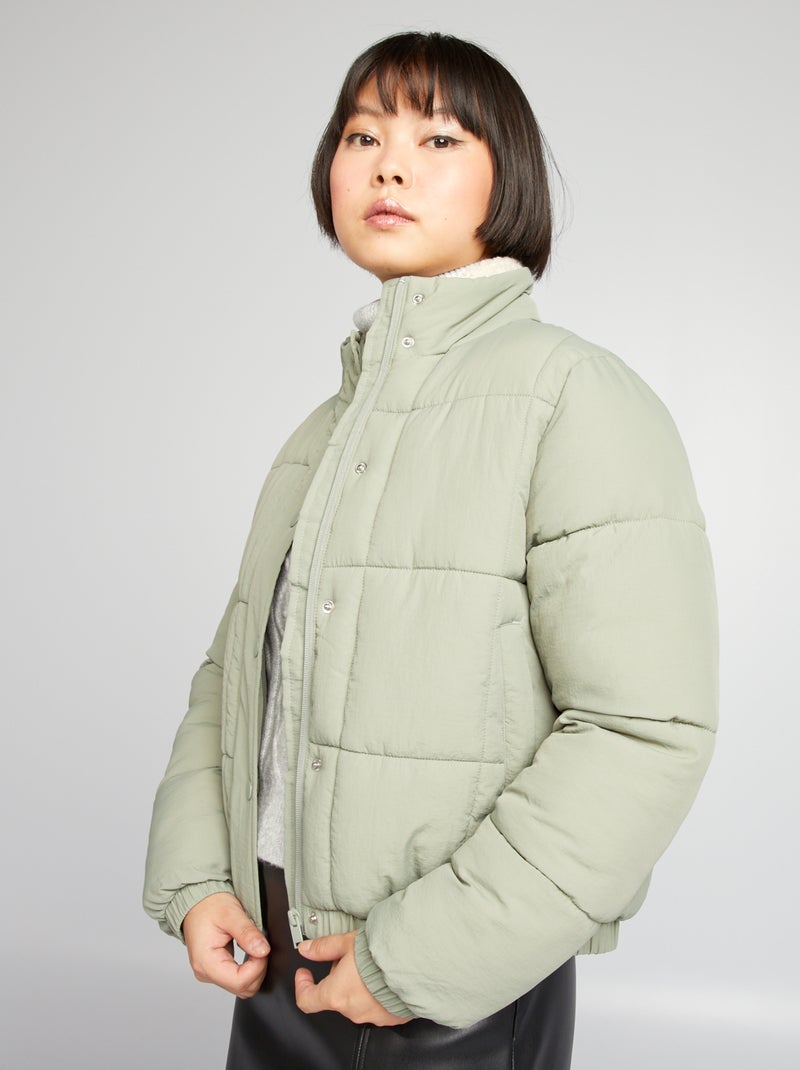 Anorak acolchado de cuello alto KAKI - Kiabi
