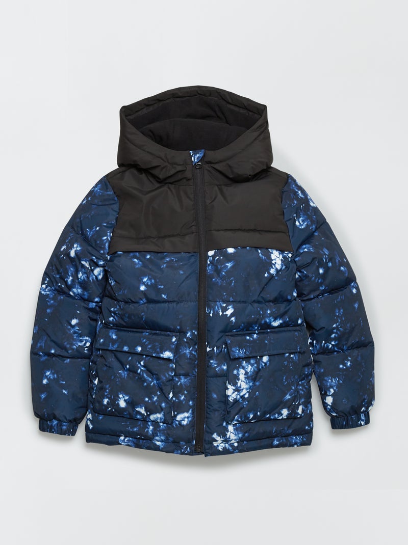 Anorak acolchado estampado AZUL - Kiabi