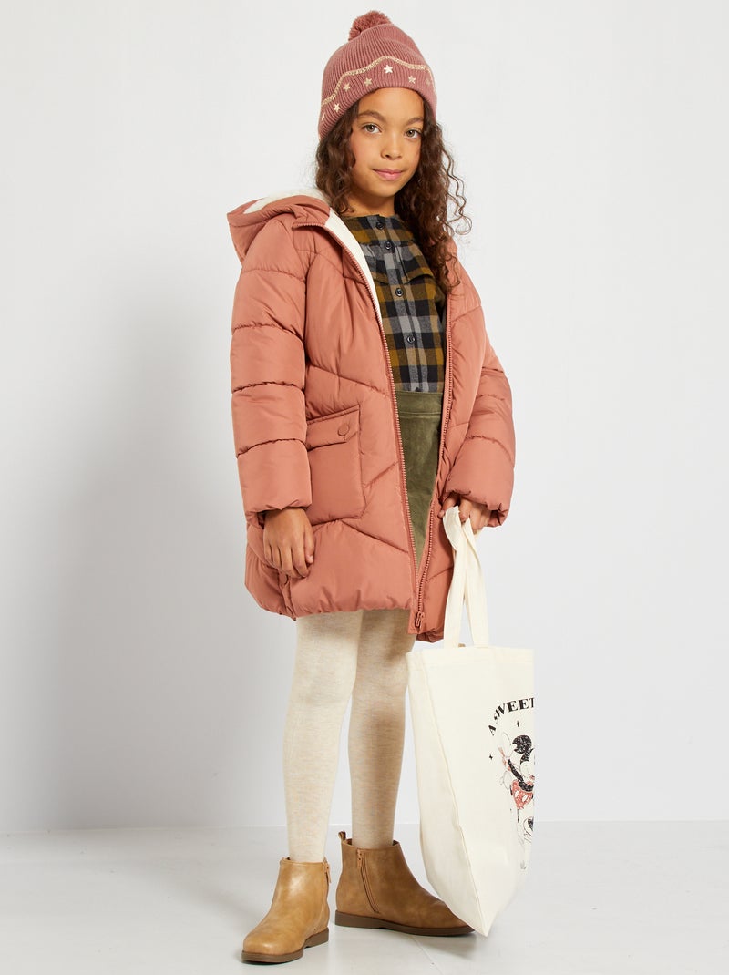 Anorak acolchado fucsia - Kiabi
