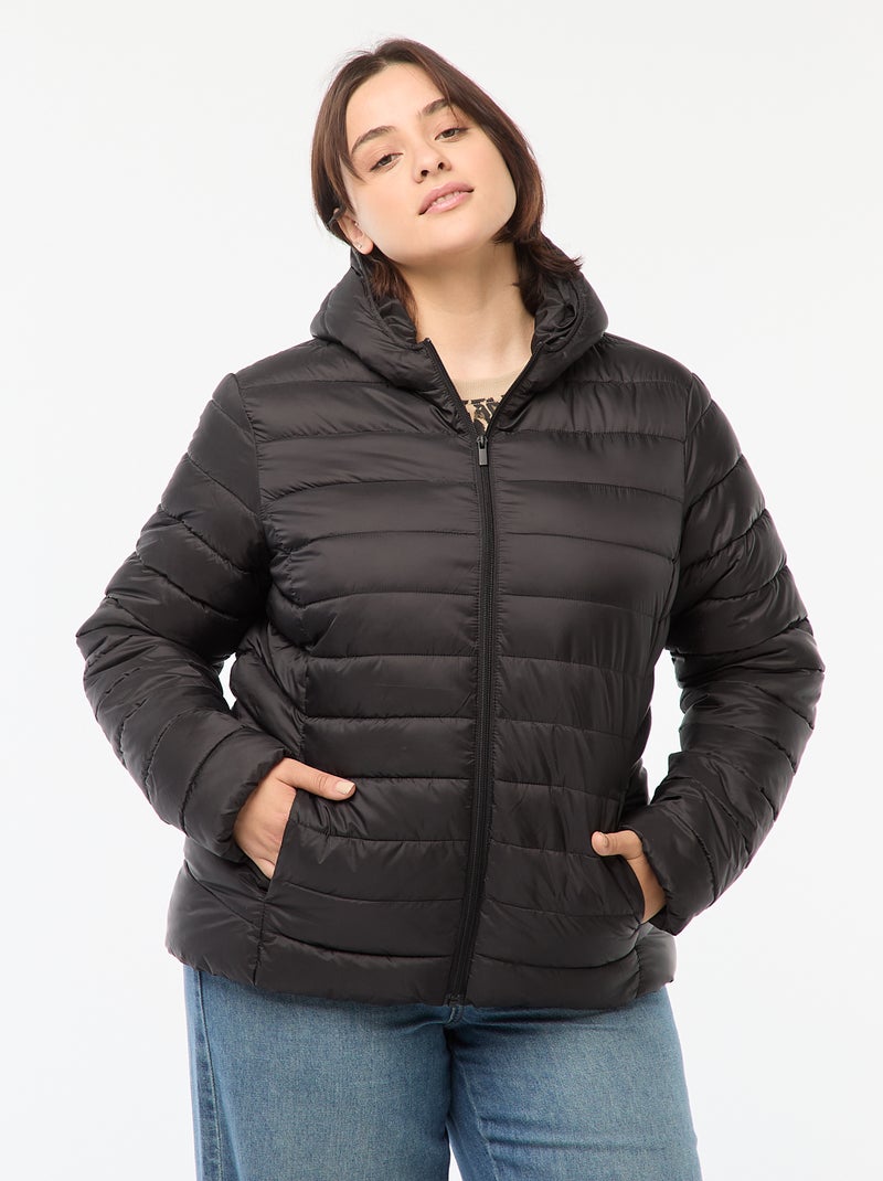 Anorak acolchado impermeable negro - Kiabi