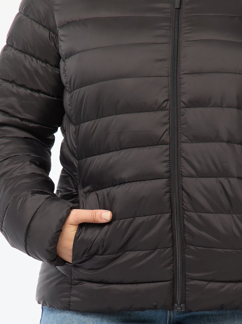 Anorak acolchado impermeable negro - Kiabi